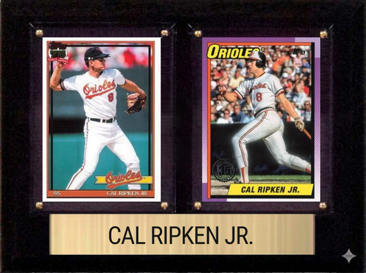 Cal Ripken Jr. Baltimore Orioles HOF Fan Gift Plaque 6x8 2 Cards Topps Donruss Panini 2024 2025 2026