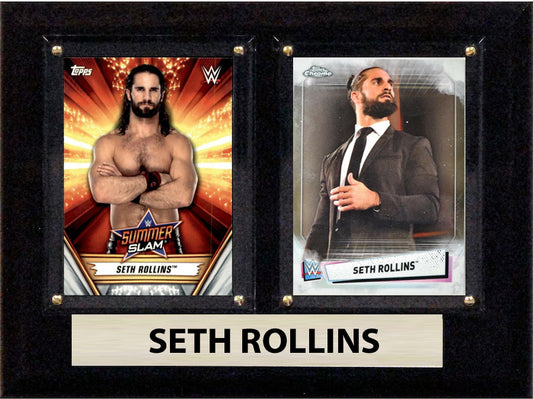 WWE Seth Rollins Plaque Burn It Down 2 Card Plaque 6x8