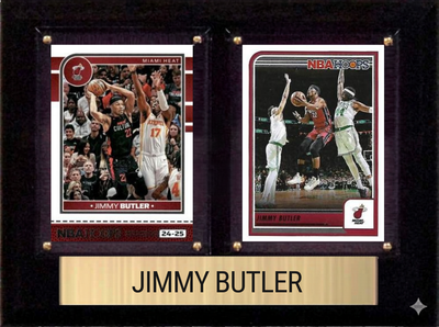 Jimmy Butler Miami Heat Fan Gift Plaque 6x8 2 Cards Panini, Donruss, Hoops, Prizm, Topps 2024 2025 2026