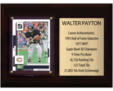 Walter Payton Chicago Bears HOF Fan Gift Plaque 6x8 Stats 1 Card Donruss Score Panini Topps Prizm 2024 2025 2026