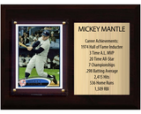 Mickey Mantle New York Yankees HOF Fan Gift Plaque 6x8 Stats 1 Card Topps Donruss Panini 2024 2025 2026