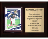 Lawrence Taylor New York Giants HOF Fan Gift Plaque 6x8 Stats 1 Card Donruss Score Panini Topps Prizm 2024 2025 2026