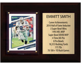 Emmitt Smith Dallas Cowboys HOF Fan Gift Plaque 6x8 Stats 1 Card Donruss Score Panini Topps Prizm 2024 2025 2026
