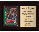 Kobe Bryant Los Angeles Lakers HOF Fan Gift Plaque 6x8 Stats 1 Card Panini Donruss Hoops Prizm Topps 2024 2025 2026