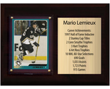 Mario Lemieux Pittsburgh Penguins HOF Fan Gift Plaque 6x8 Stats 1 Card Upper Deck Parkhurst O-Pee-Chee Topps 2024 2025 2026