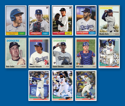 Los Angeles Dodgers 2024 Topps Archives team set - all base cards