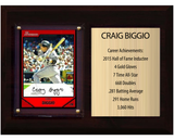 Craig Biggio Houston Astros Hall of Fame Stats Plaque 6x8 1 Card Topps, Bowman 2024 2025 2026