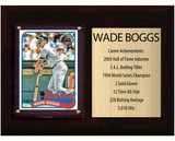Wade Boggs Boston Red Sox Hall of Fame Stats Plaque 6x8 1 Card Topps, Bowman 2024 2025 2026