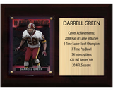 Darrell Green Washington Commanders Hall of Fame Stats Plaque 6x8 1 Card Prizm, Donruss, Score 2024 2025 2026