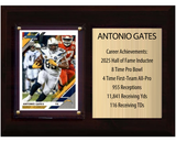 Antonio Gates Los Angeles Chargers Hall of Fame Stats Plaque 6x8 1 Card Prizm, Donruss, Score 2024 2025 2026