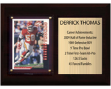 Derrick Thomas Kansas City Chiefs Hall of Fame Stats Plaque 6x8 1 Card Prizm, Donruss, Score 2024 2025 2026