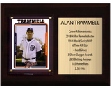 Alan Trammell Detroit Tigers Hall of Fame Stats Plaque 6x8 1 Card Topps, Bowman 2024 2025 2026