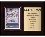 Nolan Ryan Texas Rangers Hall of Fame Stats Plaque 6x8 1 Card Topps, Bowman 2024 2025 2026