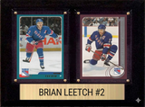 Brian Leetch New York Rangers Fan Gift Plaque 6x8 2 Cards Upper Deck 2024 2025 2026