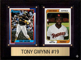 Tony Gwynn San Diego Padres Hall of Fame Fan Gift Plaque 6x8 2 Cards Topps, Bowman 2024 2025 2026