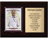 Michael Jordan Chicago Bulls HOF Fan Gift Plaque 6x8 Stats 1 Card Panini Donruss Hoops Prizm Topps 2024 2025 2026