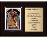 Charles Barkley Philadelphia 76ers HOF Fan Gift Plaque 6x8 Stats 1 Card Panini Donruss Hoops Prizm Topps 2024 2025 2026