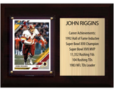 John Riggins Washington Commanders Hall of Fame Stats Plaque 6x8 1 Card Prizm, Donruss, Score 2024 2025 2026