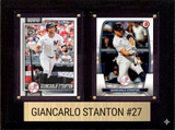 Giancarlo Stanton New York Yankees Fan Gift Plaque 6x8 2 Cards Topps, Bowman 2024 2025 2026