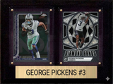 George Pickens Dallas Cowboys Fan Gift Plaque 6x8 2 Cards Prizm, Donruss, Score 2024 2025 2026