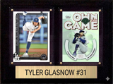 Tyler Glasnow Los Angeles Dodgers Fan Gift Plaque 6x8 2 Cards Topps, Bowman 2024 2025 2026