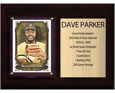 Dave Parker Pittsburgh Pirates Hall of Fame Stats Plaque 6x8 1 Card Topps, Bowman 2024 2025 2026