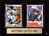 Antonio Gates Los Angeles Chargers Hall of Fame Fan Gift Plaque 6x8 2 Cards Prizm, Donruss, Score 2024 2025 2026