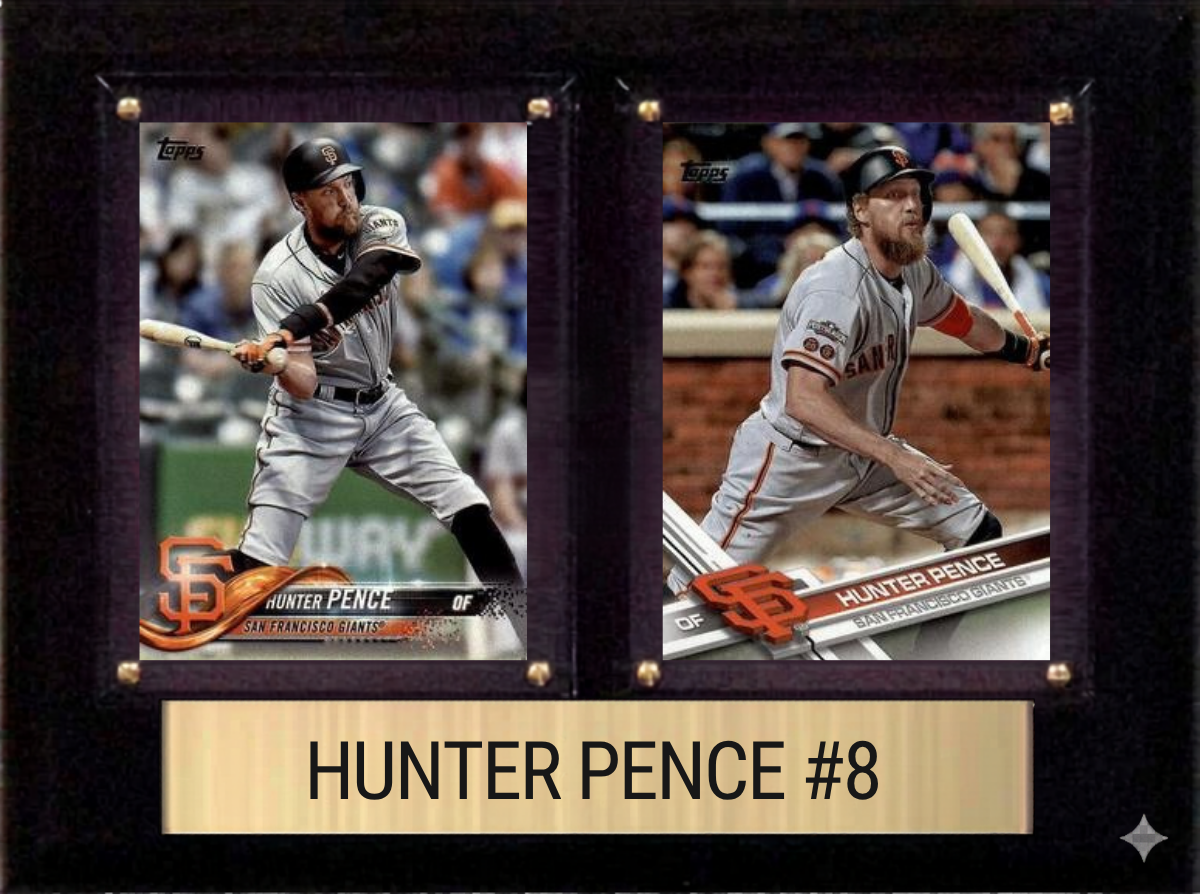 Custom 2-Card Fan Plaque — Your Player, Your Team