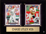 Chase Utley Philadelphia Phillies Fan Gift Plaque 6x8 2 Cards Topps, Bowman 2024 2025 2026
