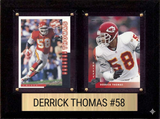 Derrick Thomas Kansas City Chiefs Hall of Fame Fan Gift Plaque 6x8 2 Cards Prizm, Donruss, Score 2024 2025 2026