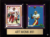 Art Monk Washington Commanders Hall of Fame Fan Gift Plaque 6x8 2 Cards Prizm, Donruss, Score 2024 2025 2026