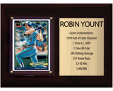 Robin Yount Milwaukee Brewers Hall of Fame Stats Plaque 6x8 1 Card Topps, Bowman 2024 2025 2026