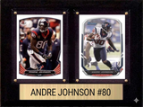 Andre Johnson Houston Texans Hall of Fame Fan Gift Plaque 6x8 2 Cards Prizm, Donruss, Score 2024 2025 2026