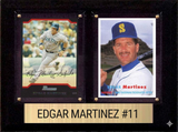 Edgar Martinez Seattle Mariners Hall of Fame Fan Gift Plaque 6x8 2 Cards Topps, Bowman 2024 2025 2026