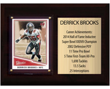Derrick Brooks Tampa Bay Buccaneers Hall of Fame Stats Plaque 6x8 1 Card Prizm, Donruss, Score 2024 2025 2026