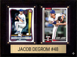 Jacob deGrom Texas Rangers Fan Gift Plaque 6x8 2 Cards Topps, Bowman 2024 2025 2026