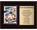 Peyton Manning Indianapolis Colts HOF Fan Gift Plaque 6x8 Stats 1 Card Donruss Score Panini Topps Prizm 2024 2025 2026