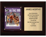 James Worthy Los Angeles Lakers Hall of Fame Stats Plaque 6x8 1 Card Hoops, Prizm, Donruss 2024 2025 2026
