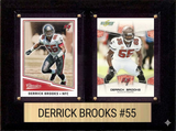 Derrick Brooks Tampa Bay Buccaneers Hall of Fame Fan Gift Plaque 6x8 2 Cards Prizm, Donruss, Score 2024 2025 2026