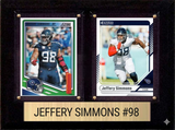 Jeffery Simmons Tennessee Titans Fan Gift Plaque 6x8 2 Cards Prizm, Donruss, Score 2024 2025 2026