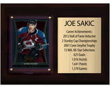 Joe Sakic Colorado Avalanche HOF Fan Gift Plaque 6x8 Stats 1 Card Upper Deck Parkhurst O-Pee-Chee Topps 2024 2025 2026