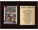 Magic Johnson Los Angeles Lakers HOF Fan Gift Plaque 6x8 Stats 1 Card Panini Donruss Hoops Prizm Topps 2024 2025 2026