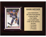 Mark Messier Edmonton Oilers HOF Fan Gift Plaque 6x8 Stats 1 Card Upper Deck Parkhurst O-Pee-Chee Topps 2024 2025 2026
