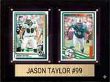 Jason Taylor Miami Dolphins Hall of Fame Fan Gift Plaque 6x8 2 Cards Prizm, Donruss, Score 2024 2025 2026