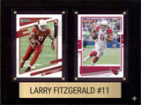 Larry Fitzgerald Arizona Cardinals Hall of Fame Fan Gift Plaque 6x8 2 Cards Prizm, Donruss, Score 2024 2025 2026