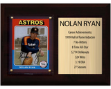 Nolan Ryan Houston Astros Hall of Fame Stats Plaque 6x8 1 Card Topps, Bowman 2024 2025 2026