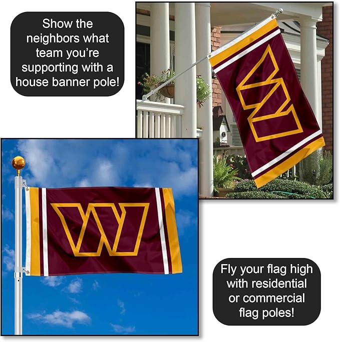 Washington Commanders Large 3x5 Flag WinCraft  - Double Sided - Home Flagpole, Tailgating, Fan Cave