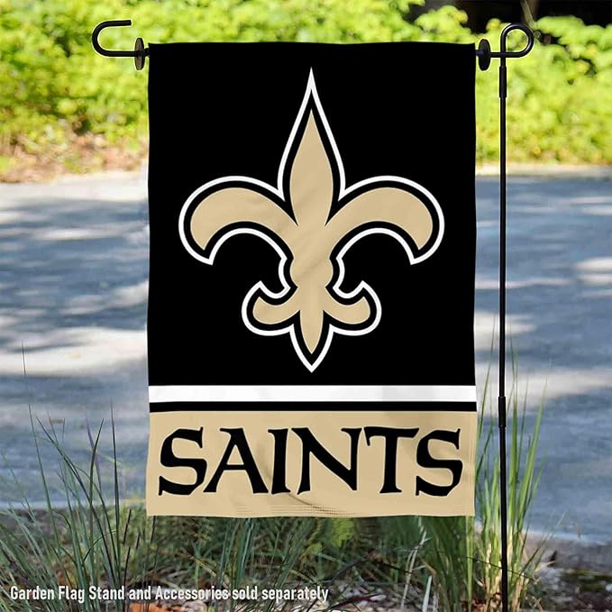 Garden Flag WinCraft New Orleans Saints Double Sided + 2025 SCORE Team Set Cards Tyler Shough RC