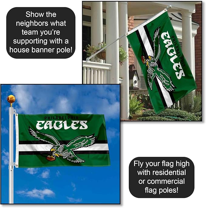 Philadelphia Eagles Throwback Vintage Retro 3x5 Banner Flag WinCraft