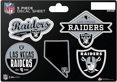 NFL 5-Pc Sticker Sheet - All Football Teams - Rico Industries - Car Wall Decal - PERFECT GIFT